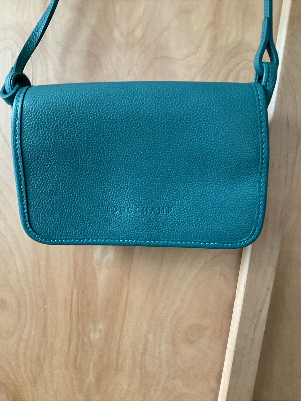 Longchamp Teal Leather Crossbody Bag